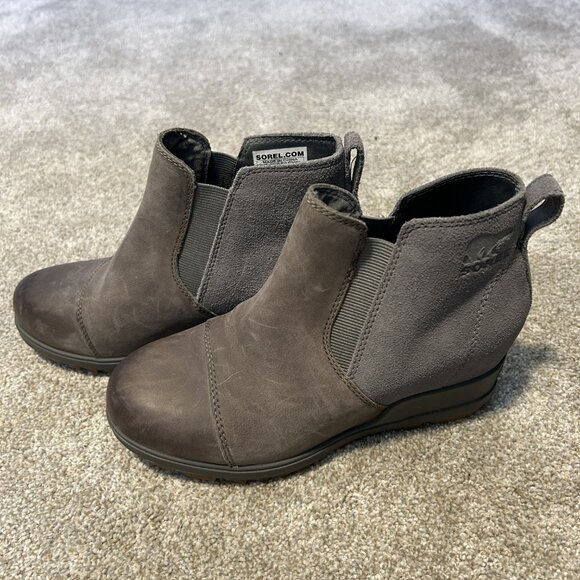 Sorel bootie wedge gray 10175 Evie II Chelsea Bootie size 6.5 - Picture 2 of 5